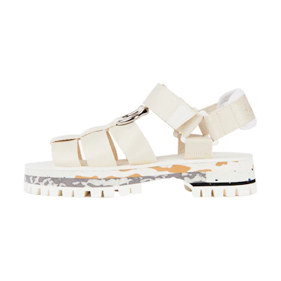 (W) Chloe Velcro Fashion Sandals 'White'