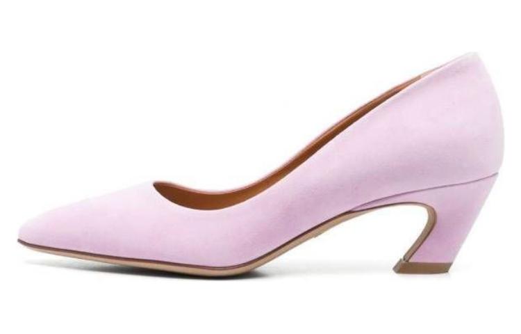 (Women) Chloe Velvet Slip-On Block Heel 'Pink' CHC23S818CJOLI51H