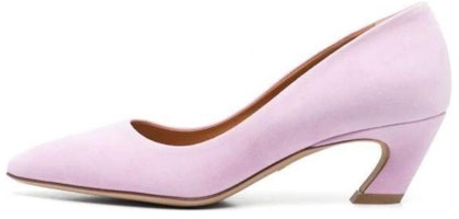 (Women) Chloe Velvet Slip-On Block Heel 'Pink' CHC23S818CJOLI51H (Women) Chloe Velvet Slip-On Block Heel 'Pink' CHC23S818CJOLI51H