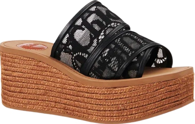 (W) Chloe Woody 'Espadrille Wedg Lace Hitam' CHC22S449D2001 Order (W) Chloe Woody 'Espadrille Wedg Lace Hitam' CHC22S449D2001