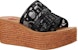 (Women) Chloe Woody 'Black Lace Espadrille Wedge' CHC22S449D2001