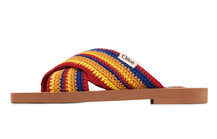 Buy (W) Chloé Woody '编织木平底时尚拖鞋 多色款' CHC22S597X369A