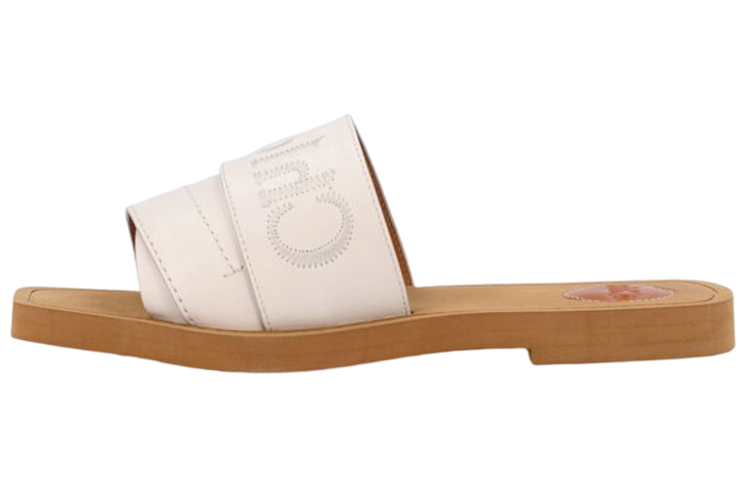 (W) Chloe Woody Calfskin Slider 'White Logo'