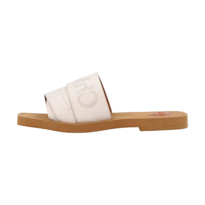 (W) Chloe Woody Calfskin Slider 'White Logo'