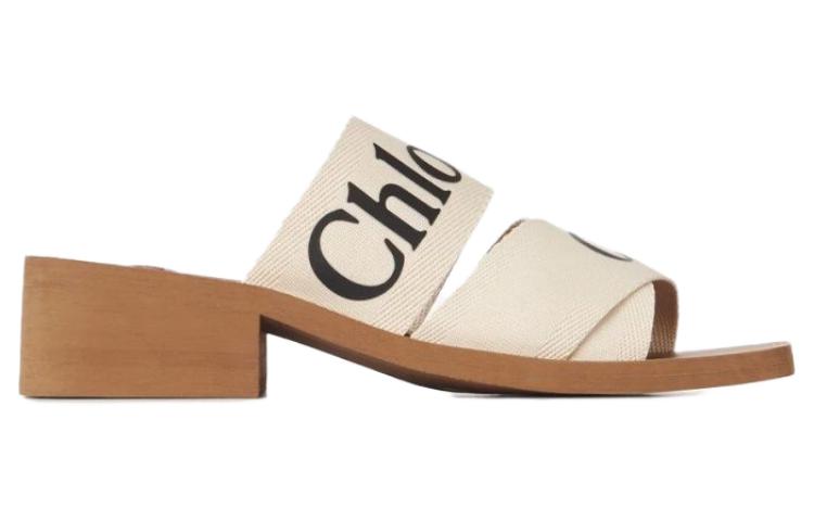 (W) Chloe Woody Canvas 'Fashion Slide White' 圖 2