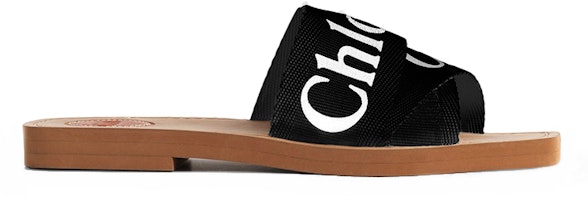 (W) "Chloe Woody Canvas Flat 'Negro Punta Abierta'" CHC19U18808001 Order (W) "Chloe Woody Canvas Flat 'Negro Punta Abierta'" CHC19U18808001