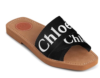 Chloe蔻依 Woody 帆布露趾平底時尚涼拖 女款 黑色 Lookbook Chloe蔻依 Woody 帆布露趾平底時尚涼拖 女款 黑色