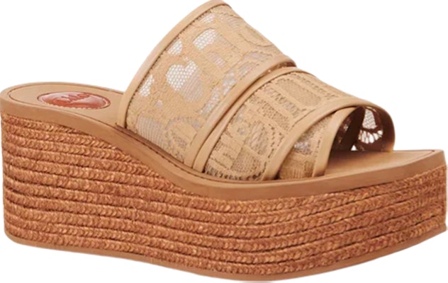 (Women) Chloe Woody Espadrille Wedge 'Beige Lace' CHC22S449D2268 Lookbook (Women) Chloe Woody Espadrille Wedge 'Beige Lace' CHC22S449D2268