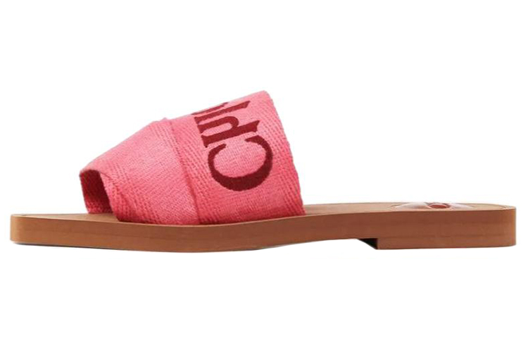 (W) Chloe Woody Logo Flat Slide 'Pink Fashion'