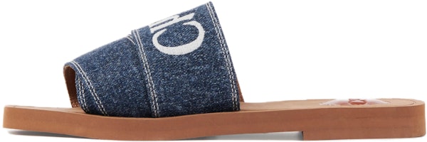 (Women) Chloe Woody Slide 'Blue Fashion' CHC23A188FR45D (Women) Chloe Woody Slide 'Blue Fashion' CHC23A188FR45D