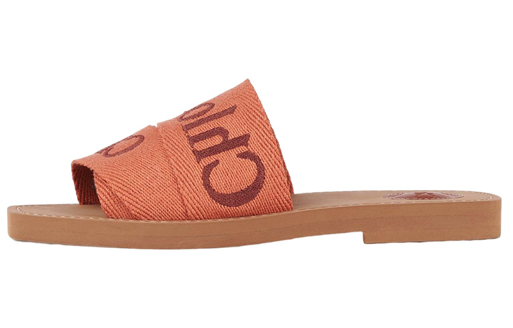 (Women) Chloe Woody Slide 'Orange Logo' CHC23U188EF9HE