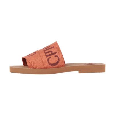 (W) Chloe Woody Slide 'Orange Logo'