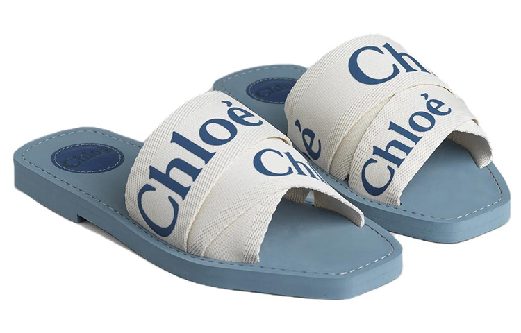 Lookbook (W) 蔻依 Woody 蓝白色滑板凉鞋 CHC20A188M141F