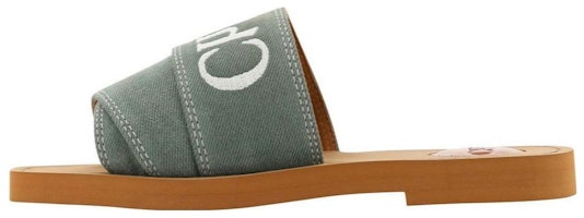 (Women) Chloe Woody Slide Sandal 'Green' CHC23A188FE-3E8 (Women) Chloe Woody Slide Sandal 'Green' CHC23A188FE-3E8