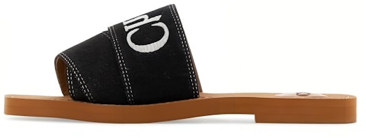 (Women) Chloe Woody Slides 'Black Open-Toe' CHC23A188FC001 (Women) Chloe Woody Slides 'Black Open-Toe' CHC23A188FC001