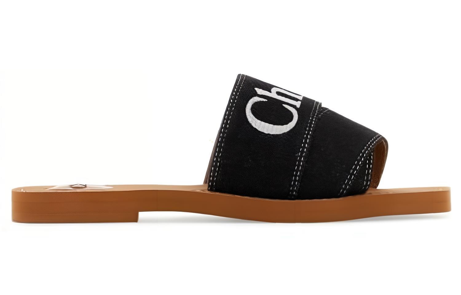 (W) Chloe Woody Slides 'Black Open-Toe' 圖 2