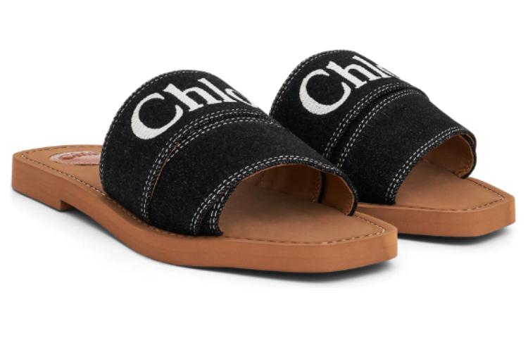 (W) Chloe Woody Slides 'Black Open-Toe' 圖 3