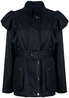 (Women) Chloe x BARBOUR SS23 Midnight Blue Ruffle Waist Jacket. CHC23SVE90048400 (Women) Chloe x BARBOUR SS23 Midnight Blue Ruffle Waist Jacket. CHC23SVE90048400
