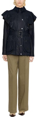 (W) Chloe x BARBOUR SS23 Jaket Midnight Blue Ruffle Waist. CHC23SVE90048400 Lookbook (W) Chloe x BARBOUR SS23 Jaket Midnight Blue Ruffle Waist. CHC23SVE90048400