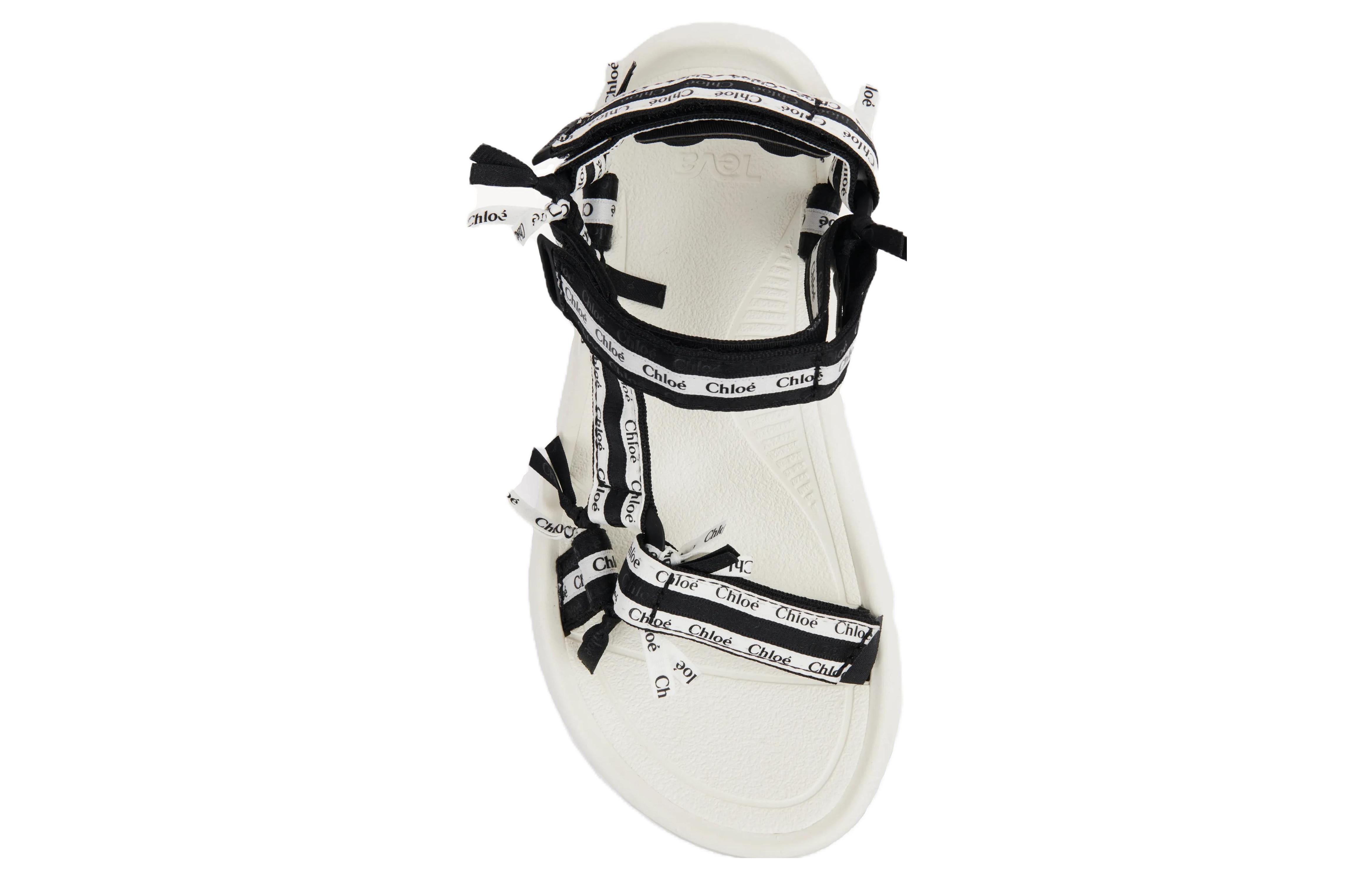 (W) Chloe TEVA Sandal 'Black White' 圖 4