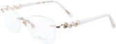 Buy (W) CHOPARD Elegante Montura de Gafas Cuadradas Ópticas Blanco Perla. VCHL32G300K