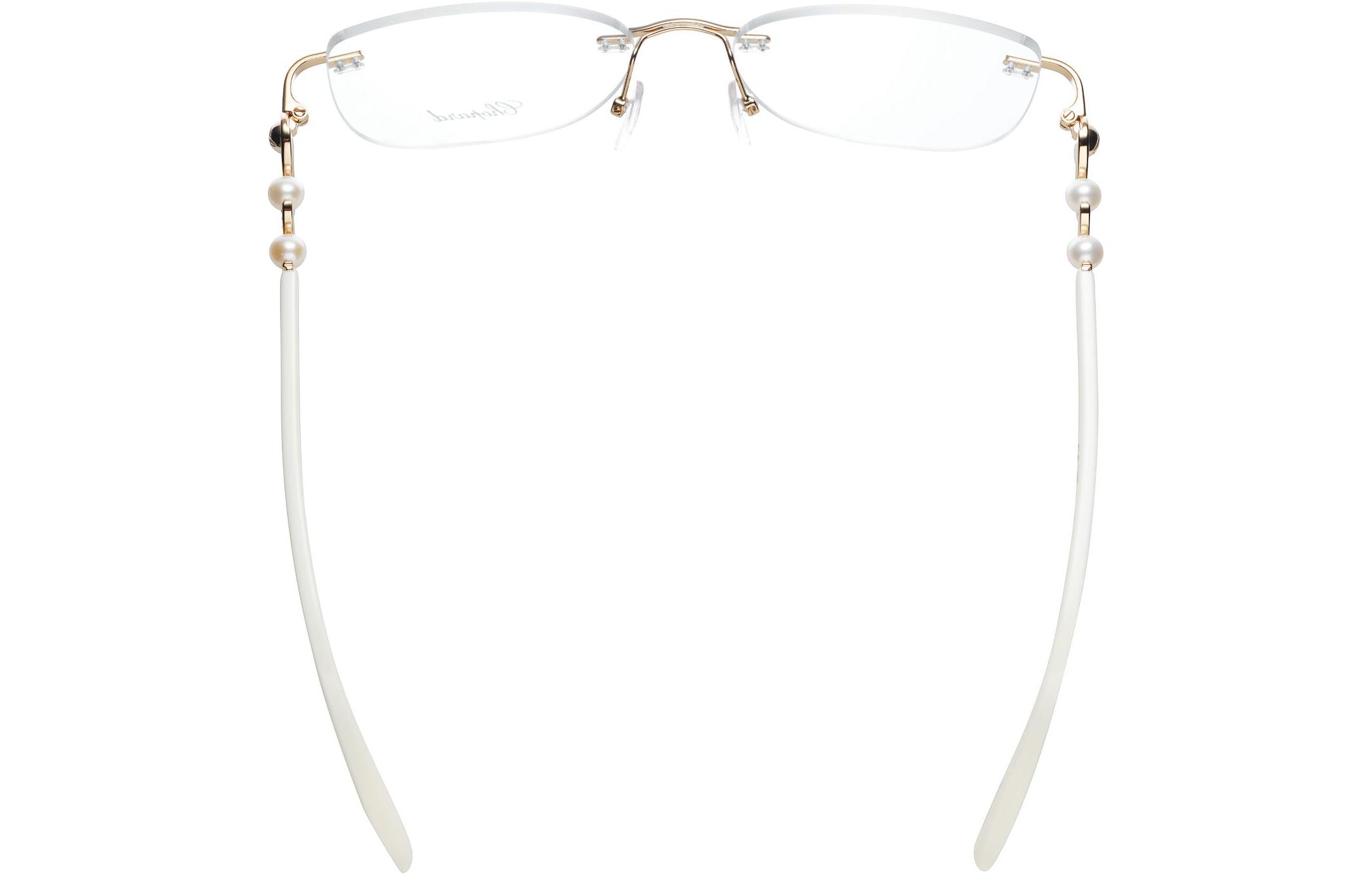Shop (W) CHOPARD Elegante Montura de Gafas Cuadradas Ópticas Blanco Perla. VCHL32G300K