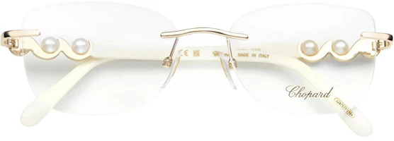 Purchase (W) CHOPARD Bingkai Kacamata Elegan Putih Mutiara Optical Square. VCHL32G300K