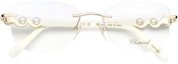 Purchase (W) CHOPARD Elegante Montura de Gafas Cuadradas Ópticas Blanco Perla. VCHL32G300K
