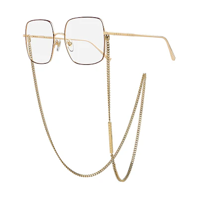 (Women) Chopard Full-Rim Titanium Optical Glasses Unisex Chain Design Eyewear. IKCHF49