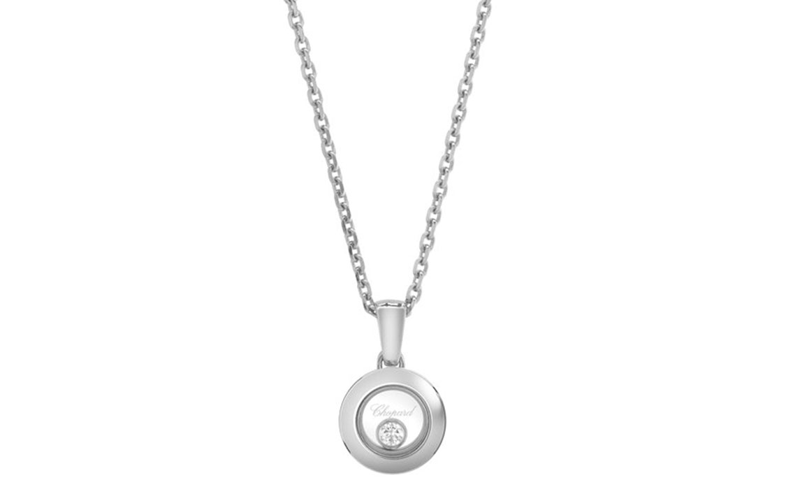 (Women) Chopard Happy Diamonds Icons Platinum Diamond Necklace for Women. 79A017-1001