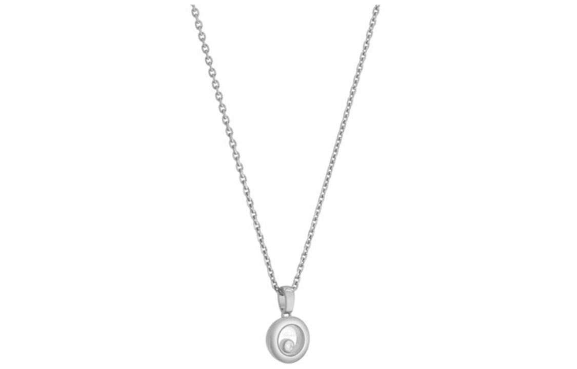 Lookbook (W) 쇼파드 해피 다이아몬드 아이콘 플래티넘 여성용 다이아몬드 목걸이. 79A017-1001