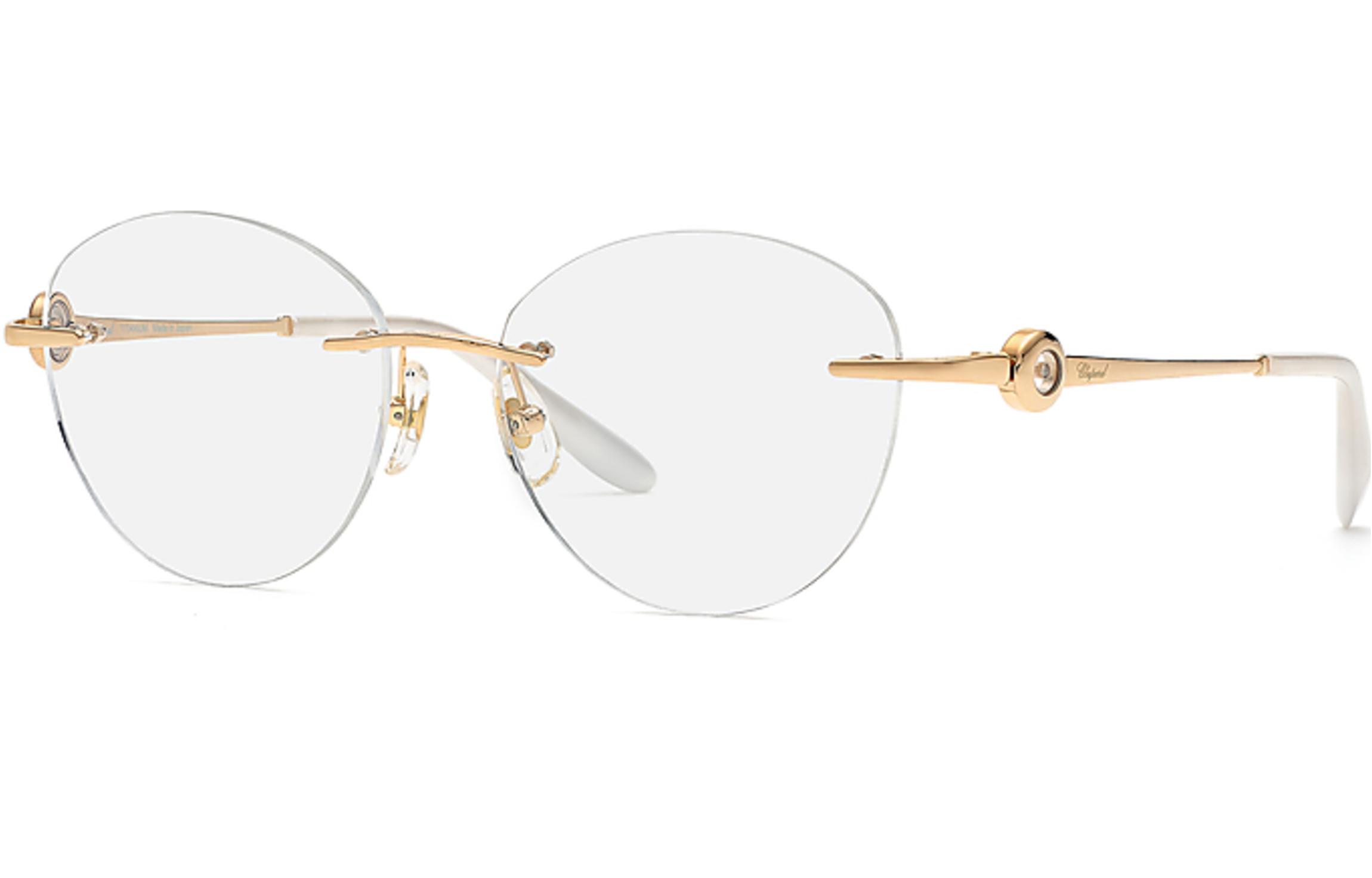 Order (W) 蕭邦 Happy Diamonds 鈦金屬無框橢圓眼鏡 女款 VCHG77JI88M