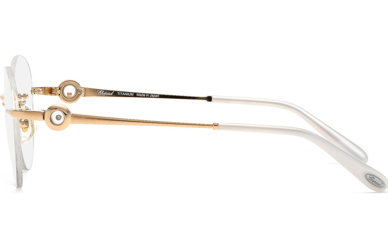 Lookbook (W) 蕭邦 Happy Diamonds 鈦金屬無框橢圓眼鏡 女款 VCHG77JI88M