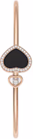 Lookbook (Women) Chopard Happy Hearts 18K Rose Gold Diamond Onyx Bracelet for Women - Rose Gold. 85A074-5200