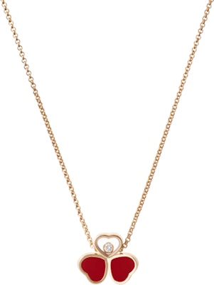 (W) 萧邦Happy Hearts Wings红色蝴蝶玫瑰金项链女士专用款 81A083-5811 Order (W) 萧邦Happy Hearts Wings红色蝴蝶玫瑰金项链女士专用款 81A083-5811