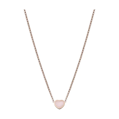 (Women) Chopard Heart Pendant 18K Rose Gold Opal Necklace for Women - Rose Gold 81A086-5620