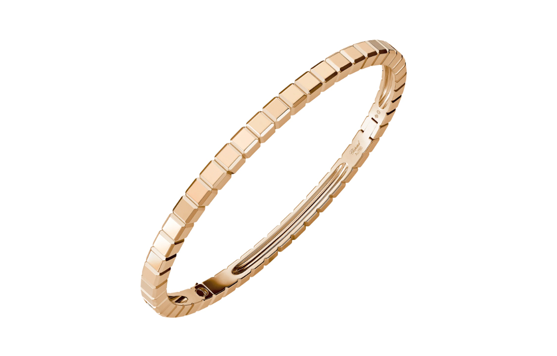 (Women) CHOPARD Ice Cube 18K Rose Gold Geometric Bracelet for Women. 858350-5001