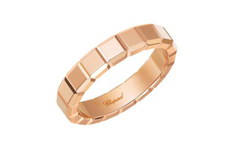Order (W) Cincin CHOPARD Ice Cube Pure 18K Emas Rose untuk Wanita. 829834-5010