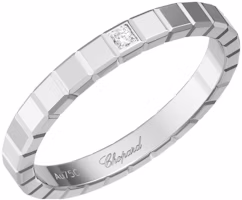 (Women) Chopard ICE CUBE Series Minimalist Silver Ring for Women. 827702-1229 (Women) Chopard ICE CUBE Series Minimalist Silver Ring for Women. 827702-1229