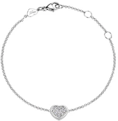 (W) Chopard My Happy Hearts Pulsera Corazón Diamantes Oro 18K Plata. 85A086-1091 Buy (W) Chopard My Happy Hearts Pulsera Corazón Diamantes Oro 18K Plata. 85A086-1091