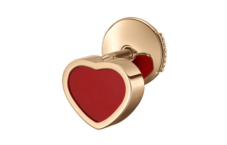 (Women) CHOPARD My Happy Hearts Red Gold Heart Design Earrings for Women. 83A086-5802