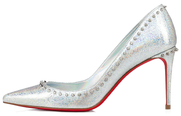 (W) Christian Louboutin Anjalina 'Silver'