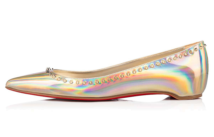 (W) Christian Louboutin Anjalina Flat 'Gold'