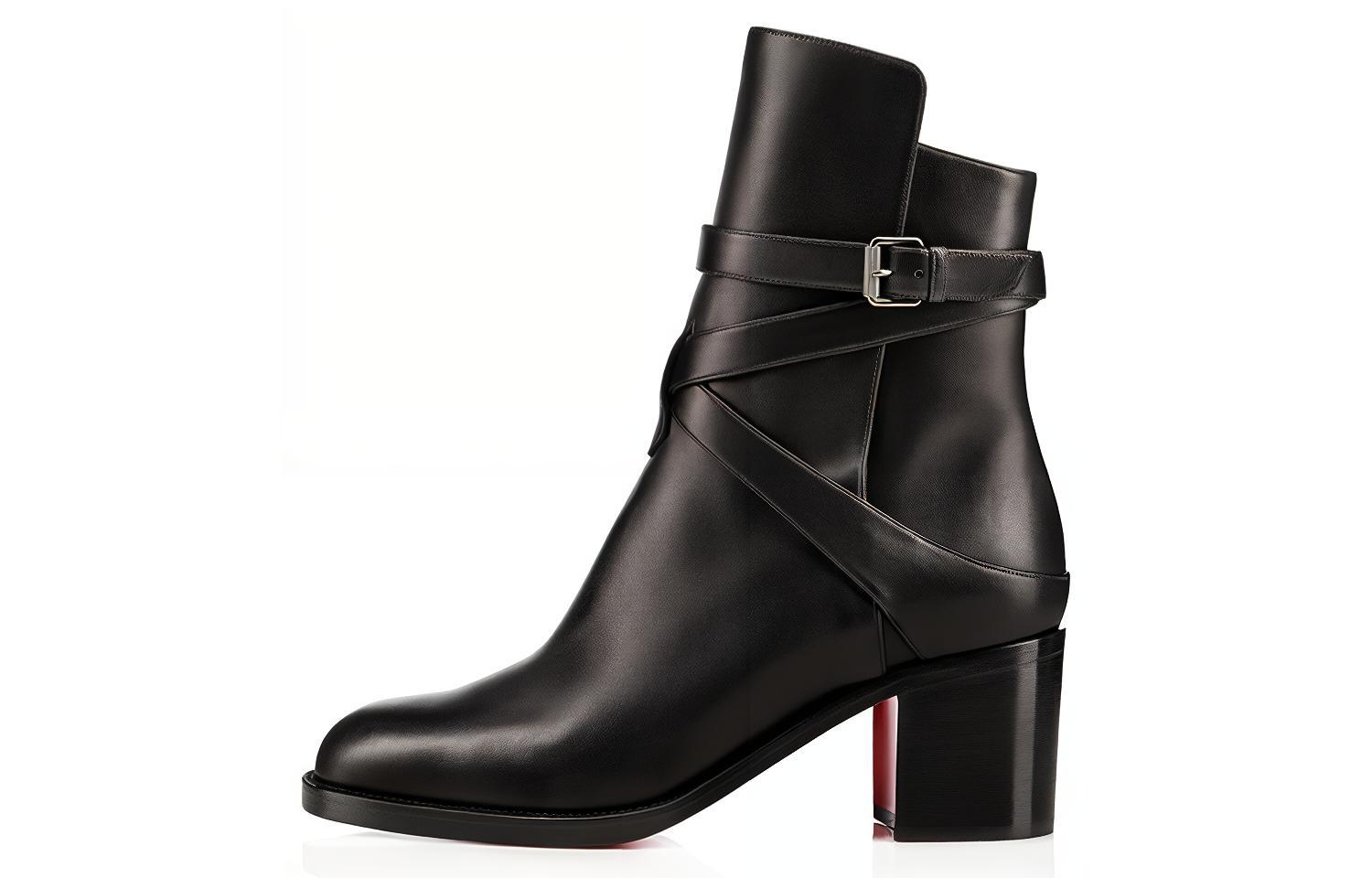 (W) Christian Louboutin Ankle Boot 'Black Fashion Leather'