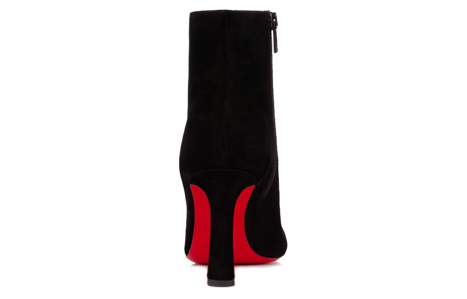 (W) Christian Louboutin Ankle Boot 'Black Suede and Calfskin' 圖 4