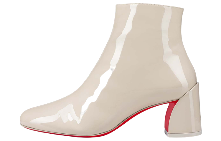 (W) Christian Louboutin Ankle Boot 'Patent Cream'