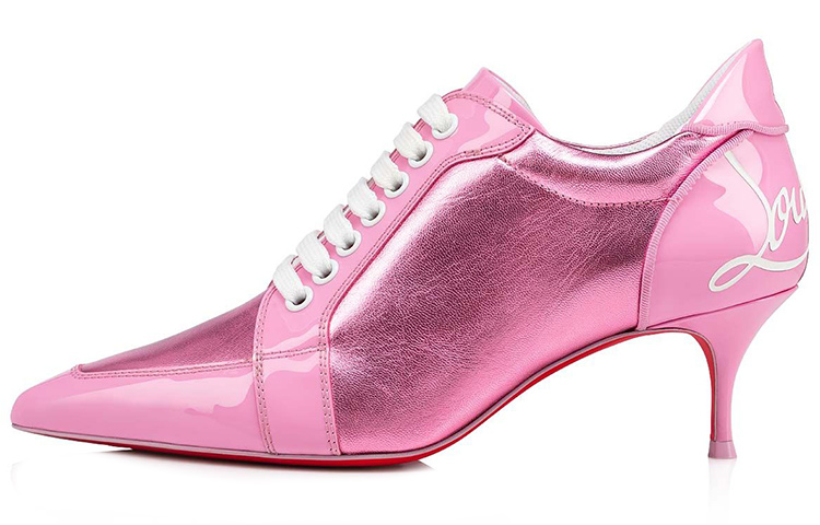 (W) Christian Louboutin Ankle Boot 'Pink Lace-Up'