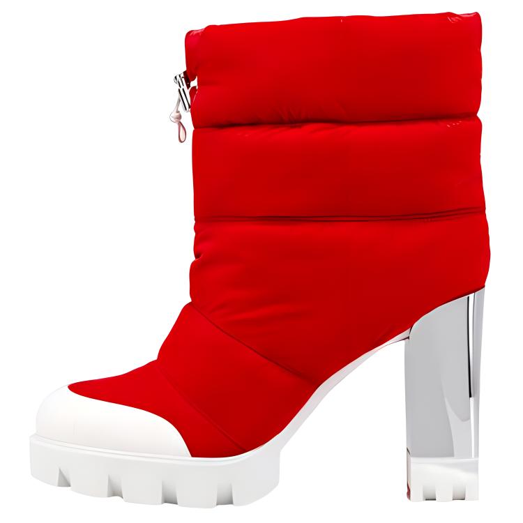(W) Christian Louboutin Ankle Boot 'Red Leather'