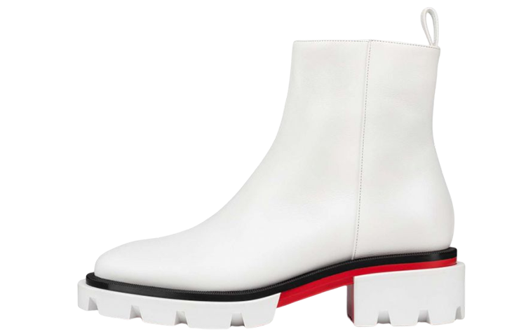 (W) Christian Louboutin Ankle Boot 'White Calfskin'
