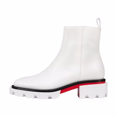 (W) Christian Louboutin Ankle Boot 'White Calfskin'